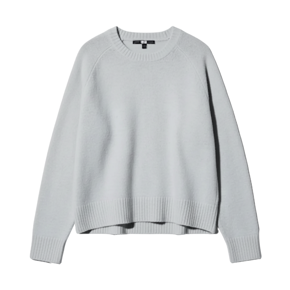 (W) 유니클로 수플레얀 크루넥 스웨터 라이트 그레이 - JP