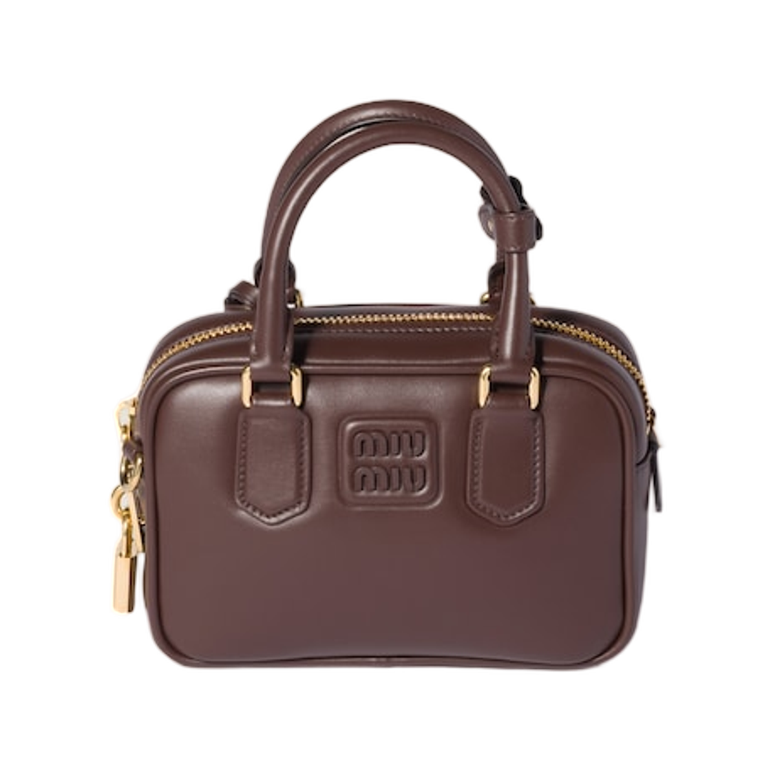 5BB123-ACR3-F0NBL Miu Miu Arcadie Leather Bag Briarwood
