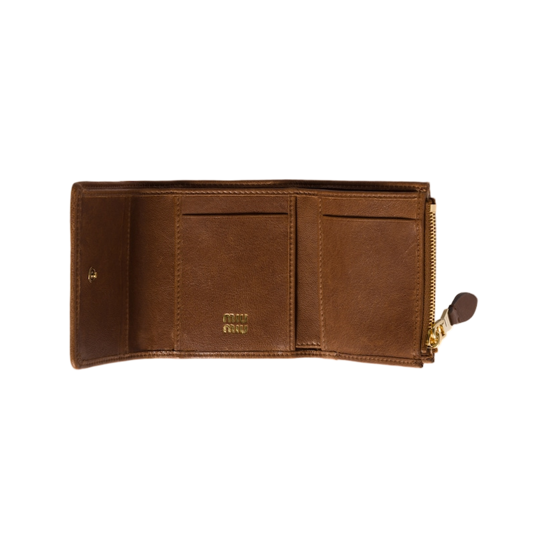 미우 미우 스몰 나파 레더 월렛 오크(Miu Miu Small Nappa Leather Wallet Oak) - 2