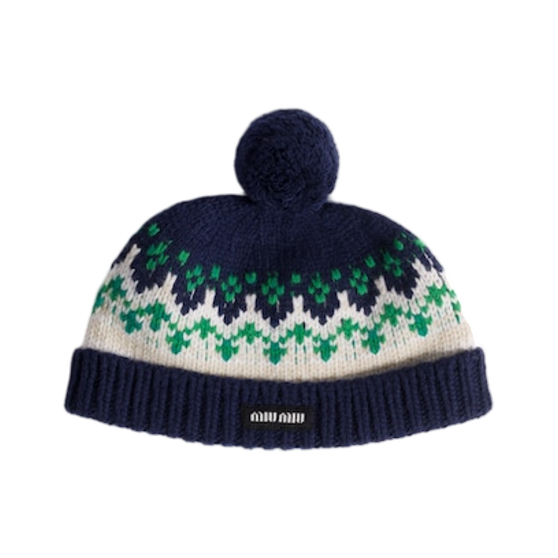 5HC489-18SI-F0124 Miu Miu Wool Hat Navy