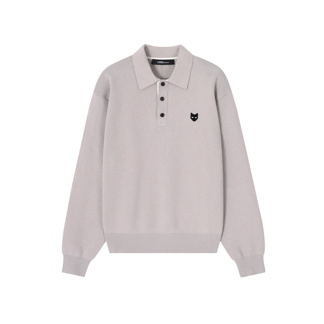 SI2KT805BE SONGZIO ZZERO Panther Collared Knit Beige