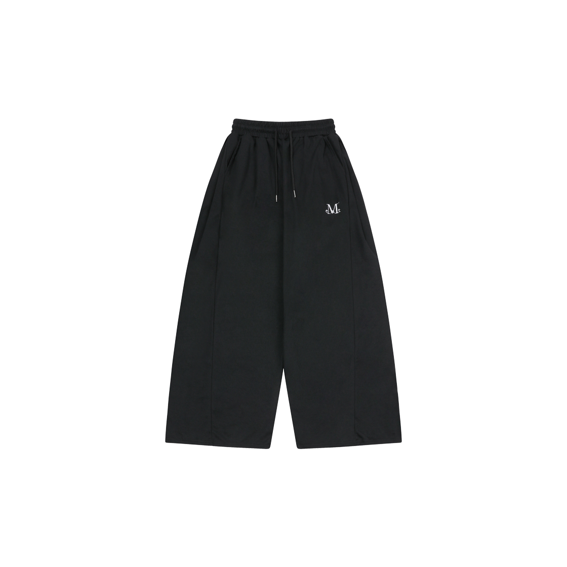 무센트 세리아 사이드 핀턱 백 포켓 와이드 스웻 팬츠 (2컬러) 블랙(MUCENT Seria Side Pintuck Back Pocket Wide Sweat Pants (2Color) Black)