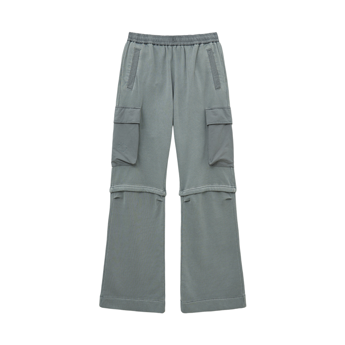 MK259OPT039MLG (W) Matin Kim Pigment Dyed Cargo Pants Light Grey