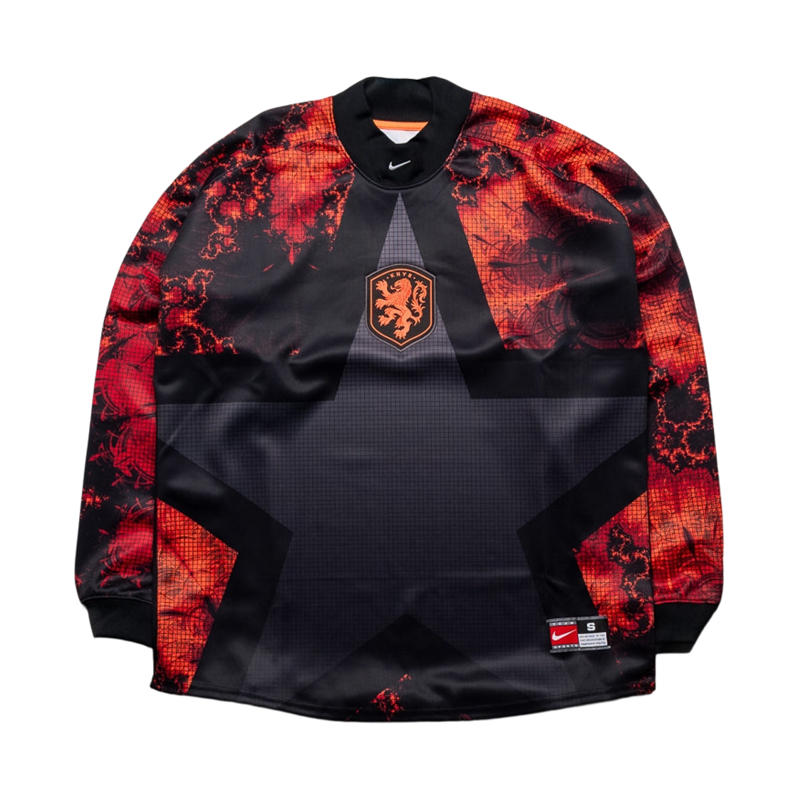 나이키 네덜란드 할리우드 키퍼 풋볼 셔츠 블랙 하이퍼 크림슨 (IO0785-010) (논 마킹 버전)(Nike Netherlands Hollywood Keeper Football Shirt Black Hyper Crimson (IO0785-010) (Non Marking Ver.))