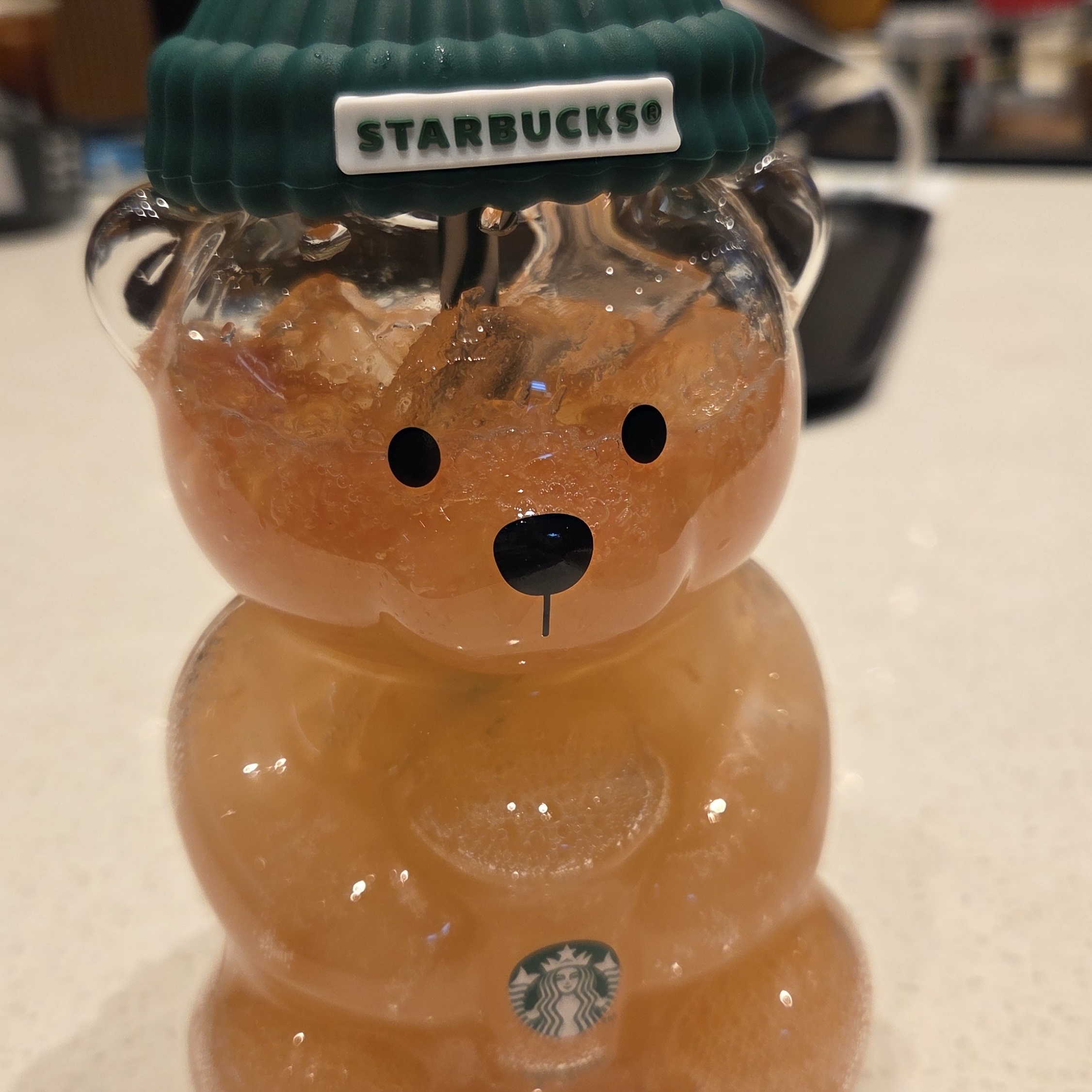 Starbucks Autumn Bearista Glass Cold Cup 591ml 착용 스타일
