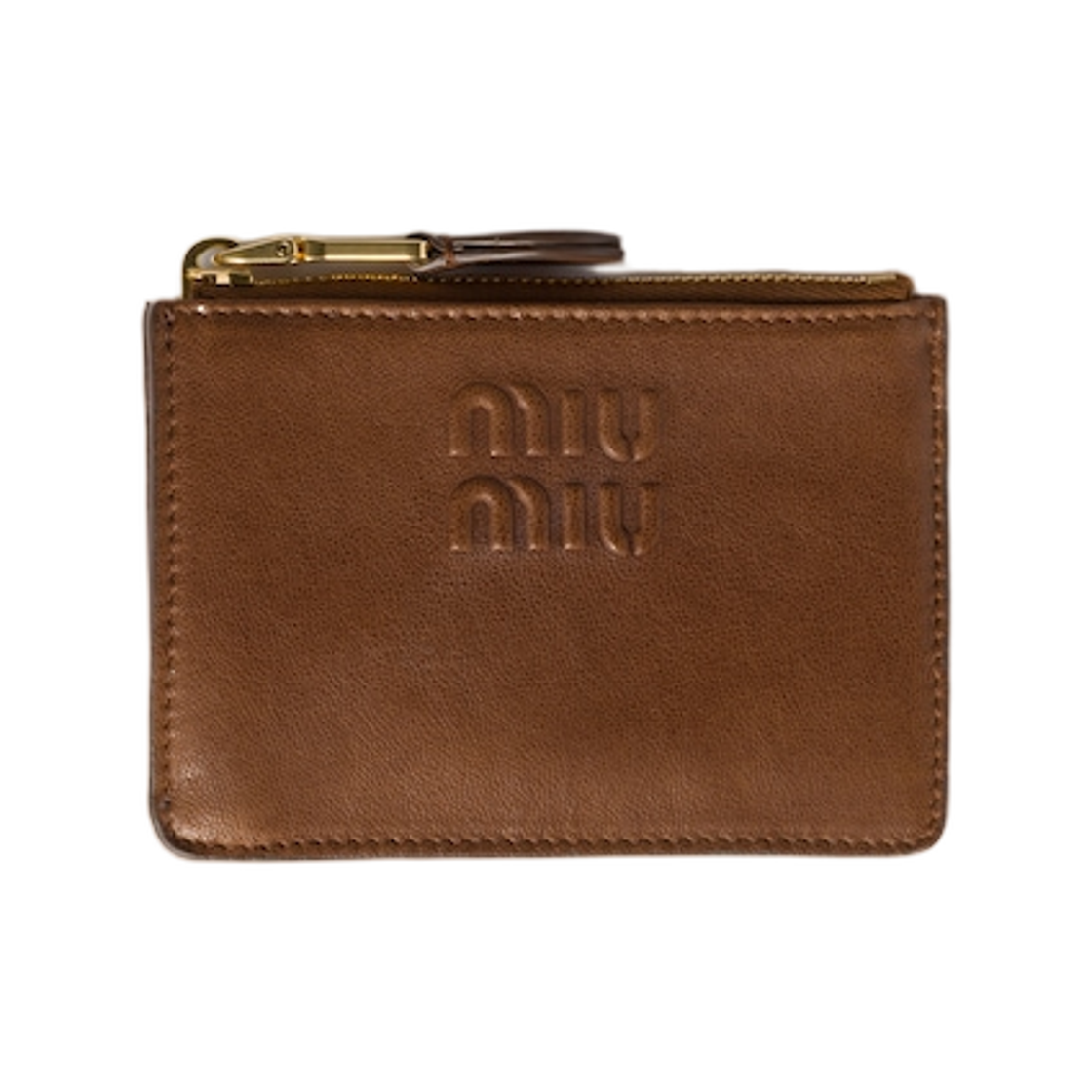 미우 미우 나파 레더 카드 홀더 오크(Miu Miu Nappa Leather Card Holder Oak) - 1