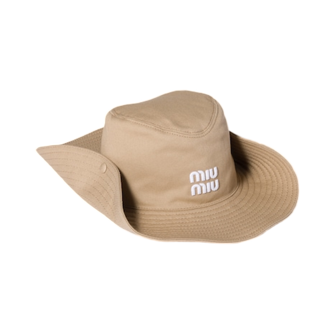 5HC221-ADXI-F011P Miu Miu Drill Hat Khaki White