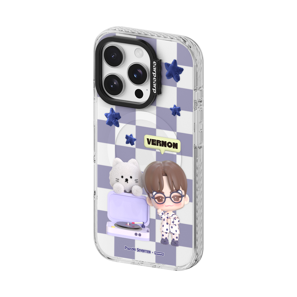 E2512_0190 [Puzzle SEVENTEEN X EARPEARP] Magsafe Wave Label Case+ Clear (VERNON)