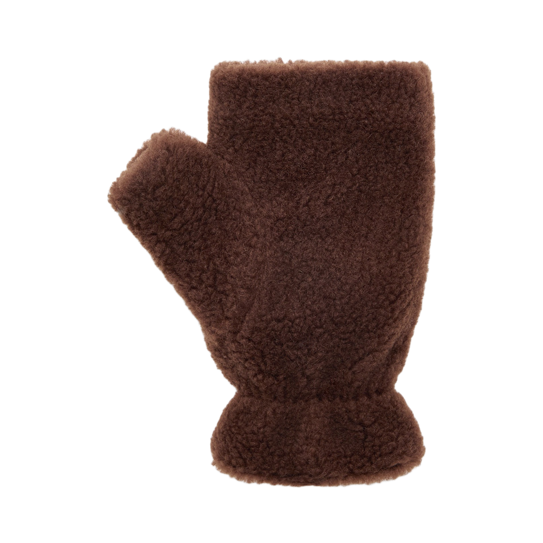 몽클레르 테디 핑거리스 글러브 브라운 - 25FW(Moncler Teddy Fingerless Gloves Brown - 25FW) - 2