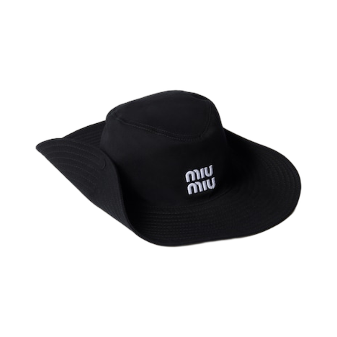 미우 미우 드릴 햇 블랙 화이트(Miu Miu Drill Hat Black White) - 1