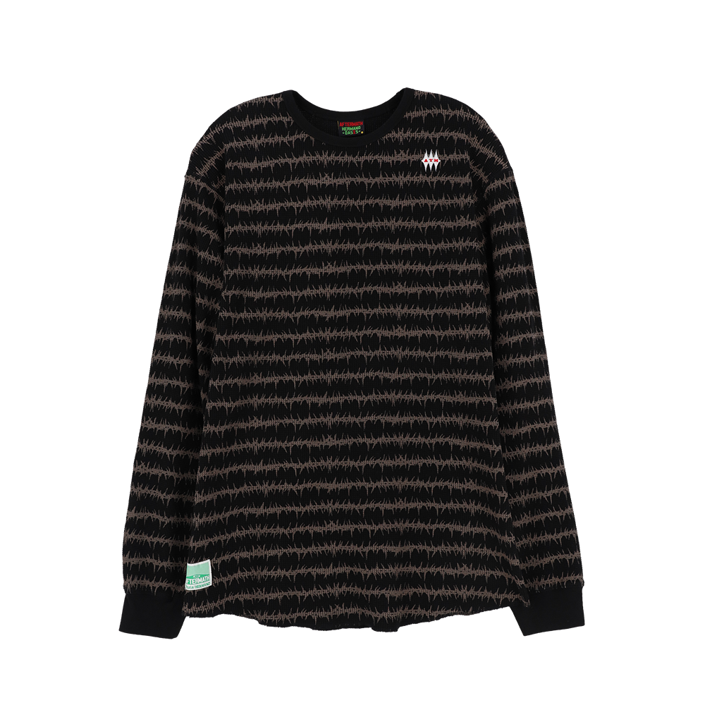 애프터매스 와플 롱슬리브 티 블랙(Aftermath Waffle Ls Tee Black)