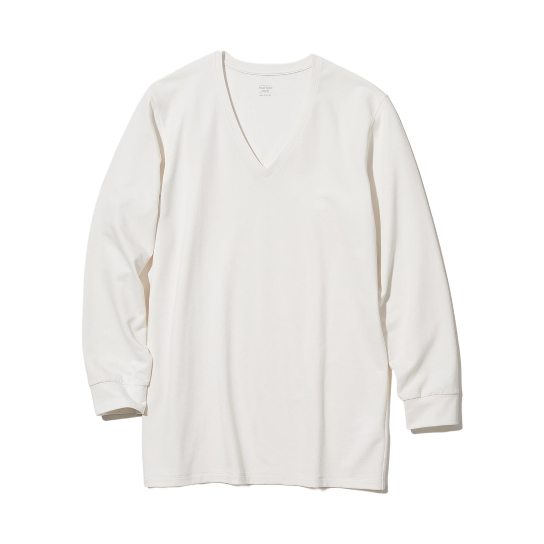 472925-01 / 469981-01 Uniqlo Heattech Extra Warm Cotton V-Neck Long Sleeve T-Shirt Off White - JP