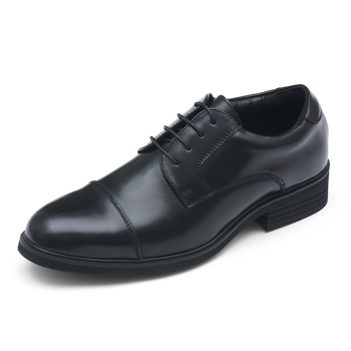리차드 남성 스트레이트팁 더비 키높이 블랙(Richard Men’s Straight Tip Derby Elevator Shoes Black) - 3