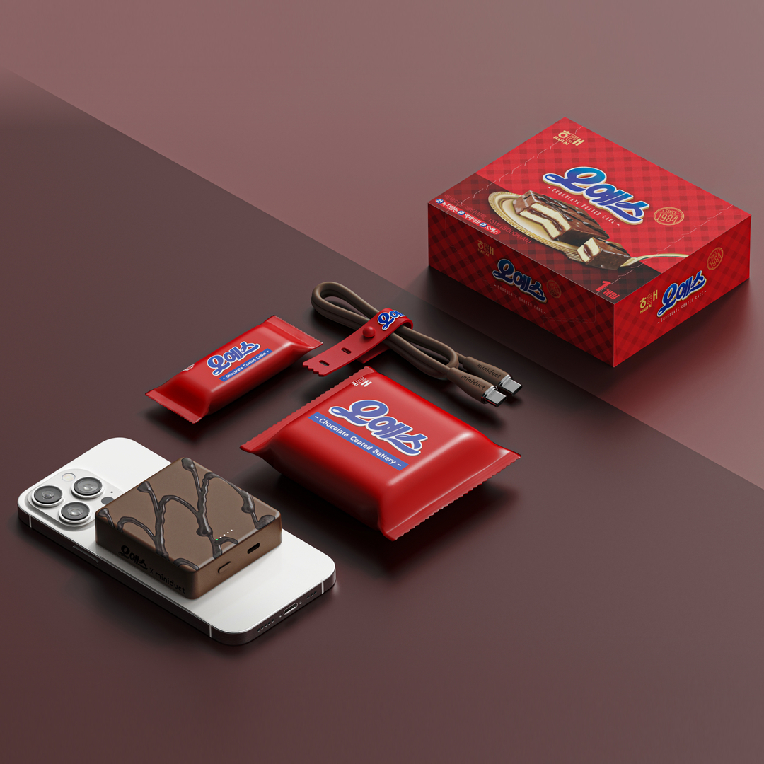 미니덕트 오예스 맥세이프 보조배터리 8000mAh, 초코브라운(Miniduct Oyes Maxafe Auxiliary Battery 8000mAh, Chocolate Brown) - 4