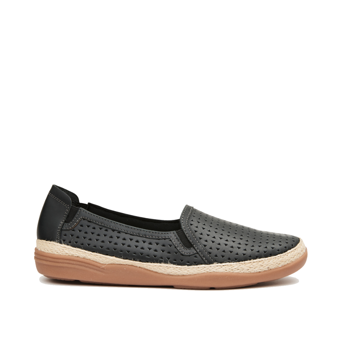 클락스 여성 쿠션 컴포트 에스퍄듀 슬립온 블랙(Clarks Women’s Cushioned Comfort Espadrille Slip-On Shoes Black)