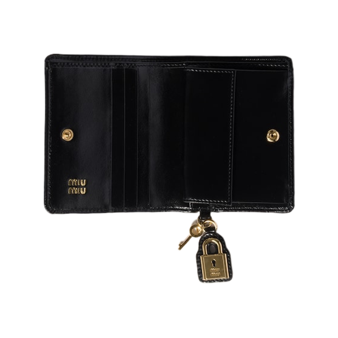 미우 미우 스몰 레더 월렛 블랙(Miu Miu Small Leather Wallet Black) - 2