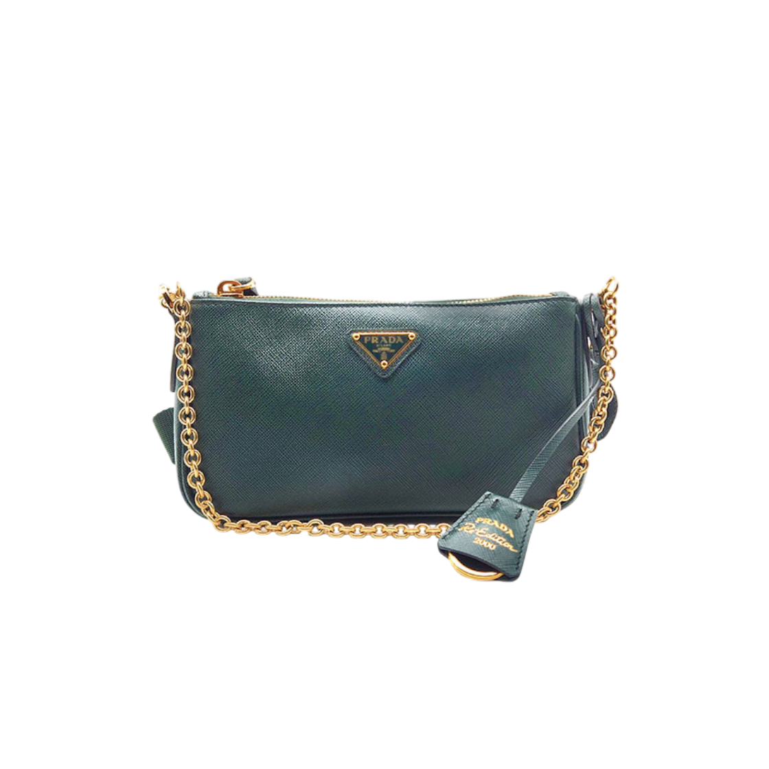 프라다 리에디션 사피아노 체인 미니 크로스백 (1BH171) L796199(Prada Re-Edition Saffiano Mini Chain Crossbody Bag (1BH171) L796199) - 1