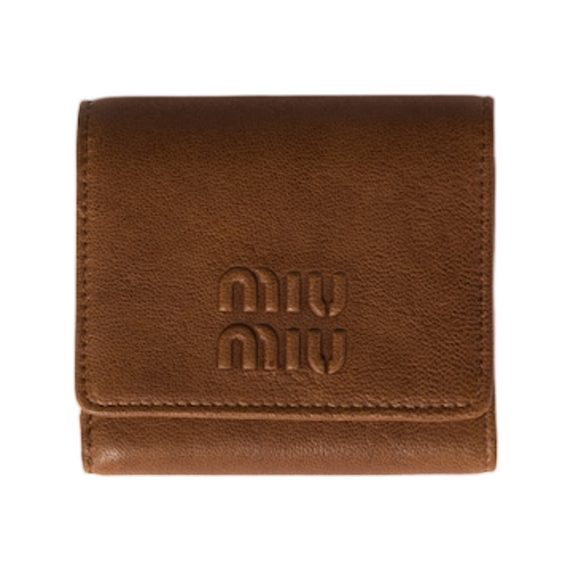 5MH051-AEFX-F0316 Miu Miu Small Nappa Leather Wallet Oak