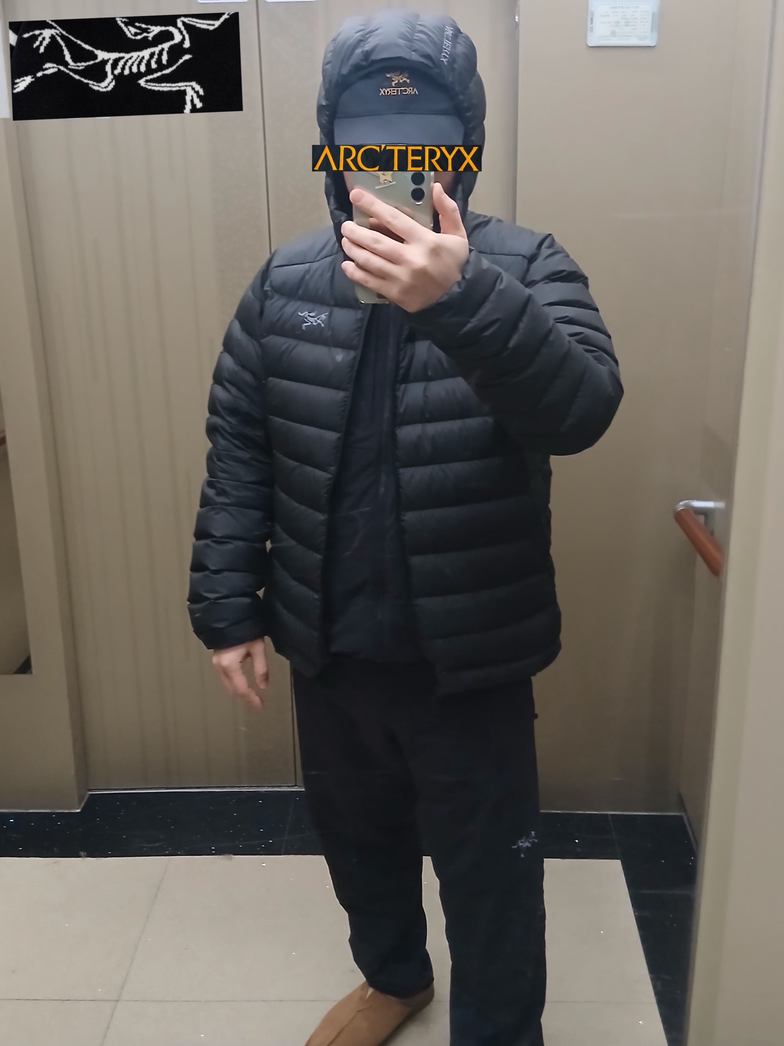Arc'teryx Cerium Hoody Black, Arc'teryx Cerium Hoody Black 착용 스타일 - 1