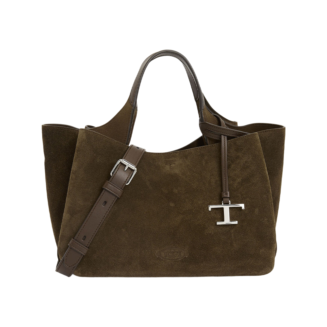 토즈 T 로고 스웨이드 미니 토트백 브라운(Tod's T Logo Suede Mini Tote Bag Brown)