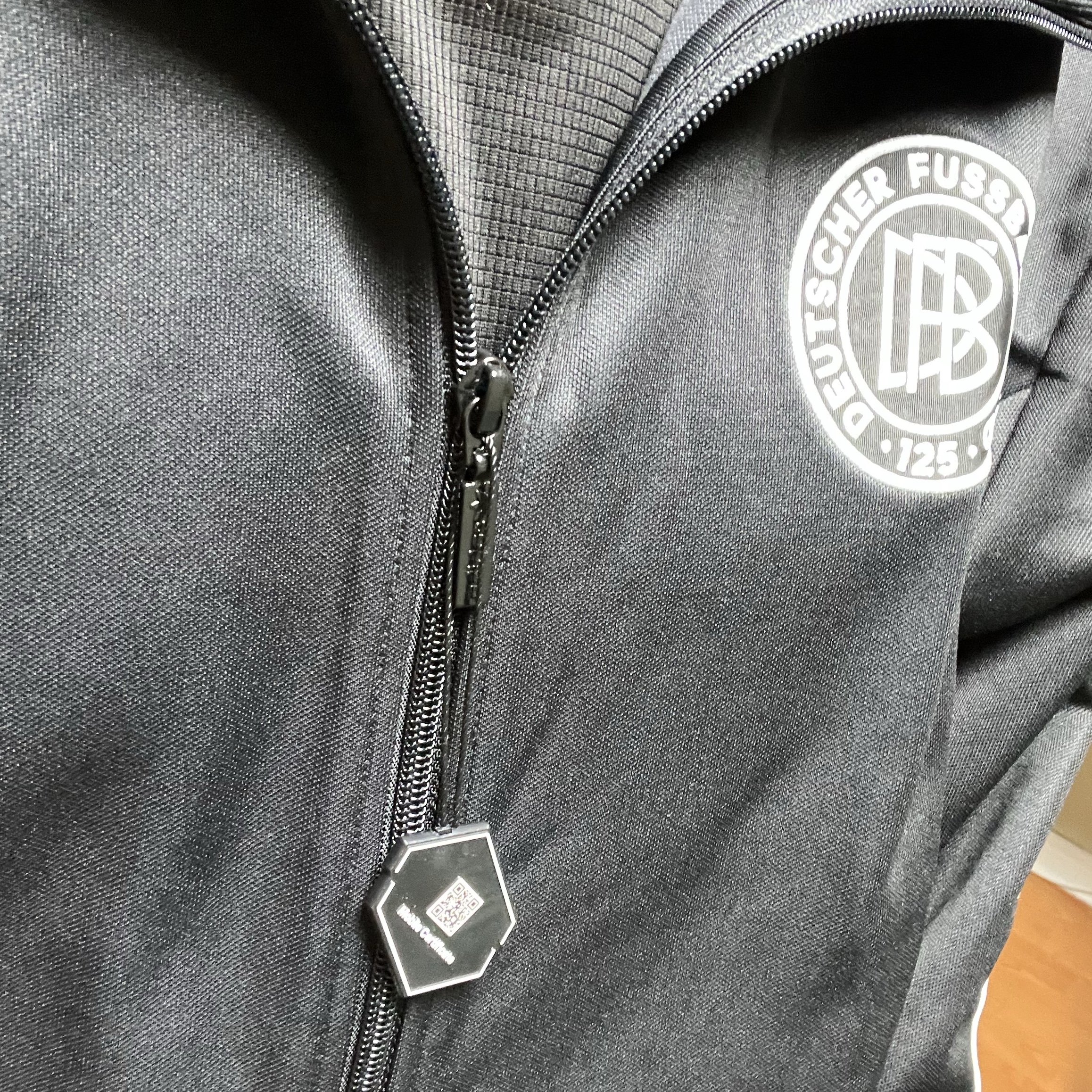 Adidas Germany 125th Anniversary Track Top Black - KR Sizing 착용 스타일 - 1