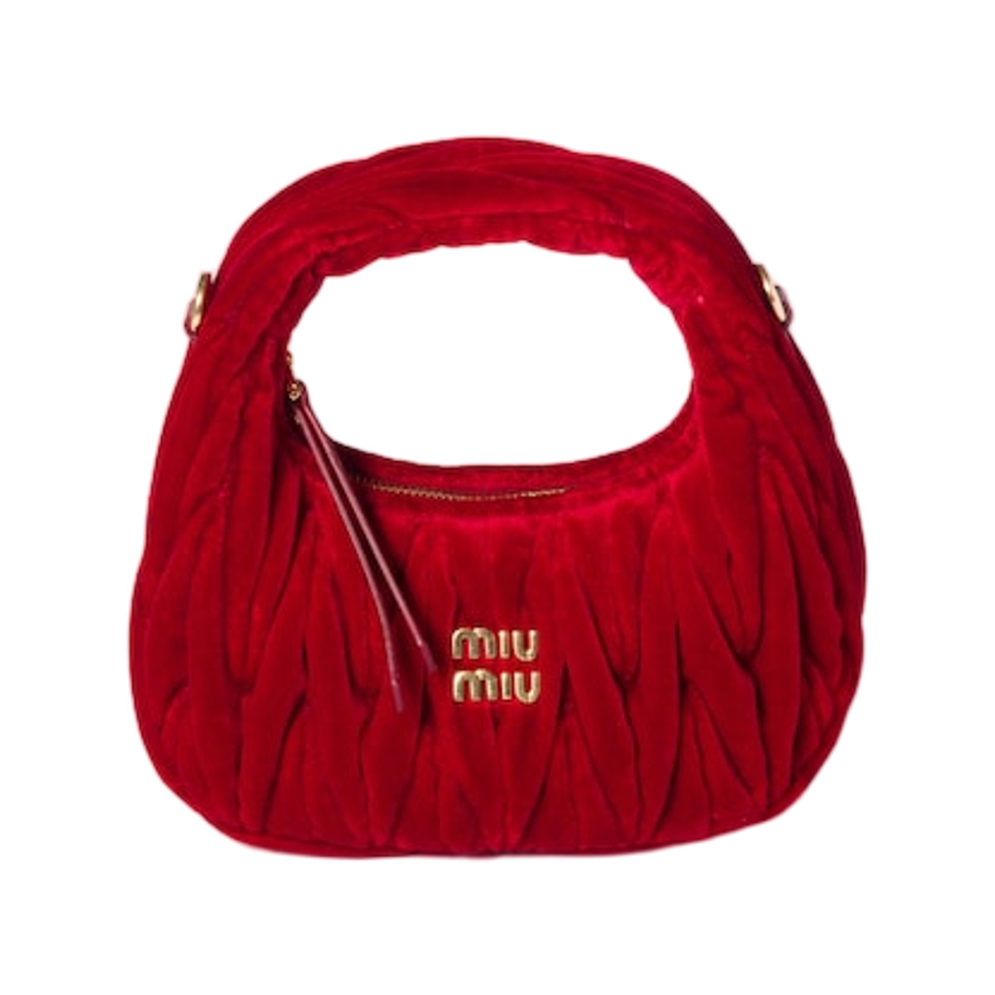 미우 미우 완더 마테라쎄 벨벳 미니백 레드(Miu Miu Wander Matelasse Velvet Mini-Bag Red) - 1