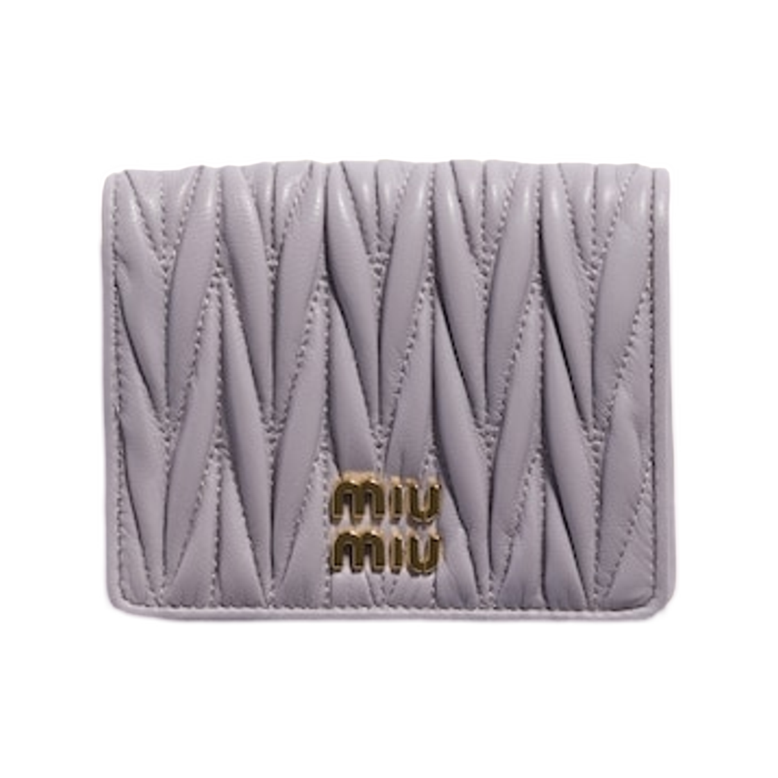 미우 미우 스몰 마테라쎄 나파 레더 월렛 위스테리아(Miu Miu Small Matelasse Nappa Leather Wallet Wisteria) - 1