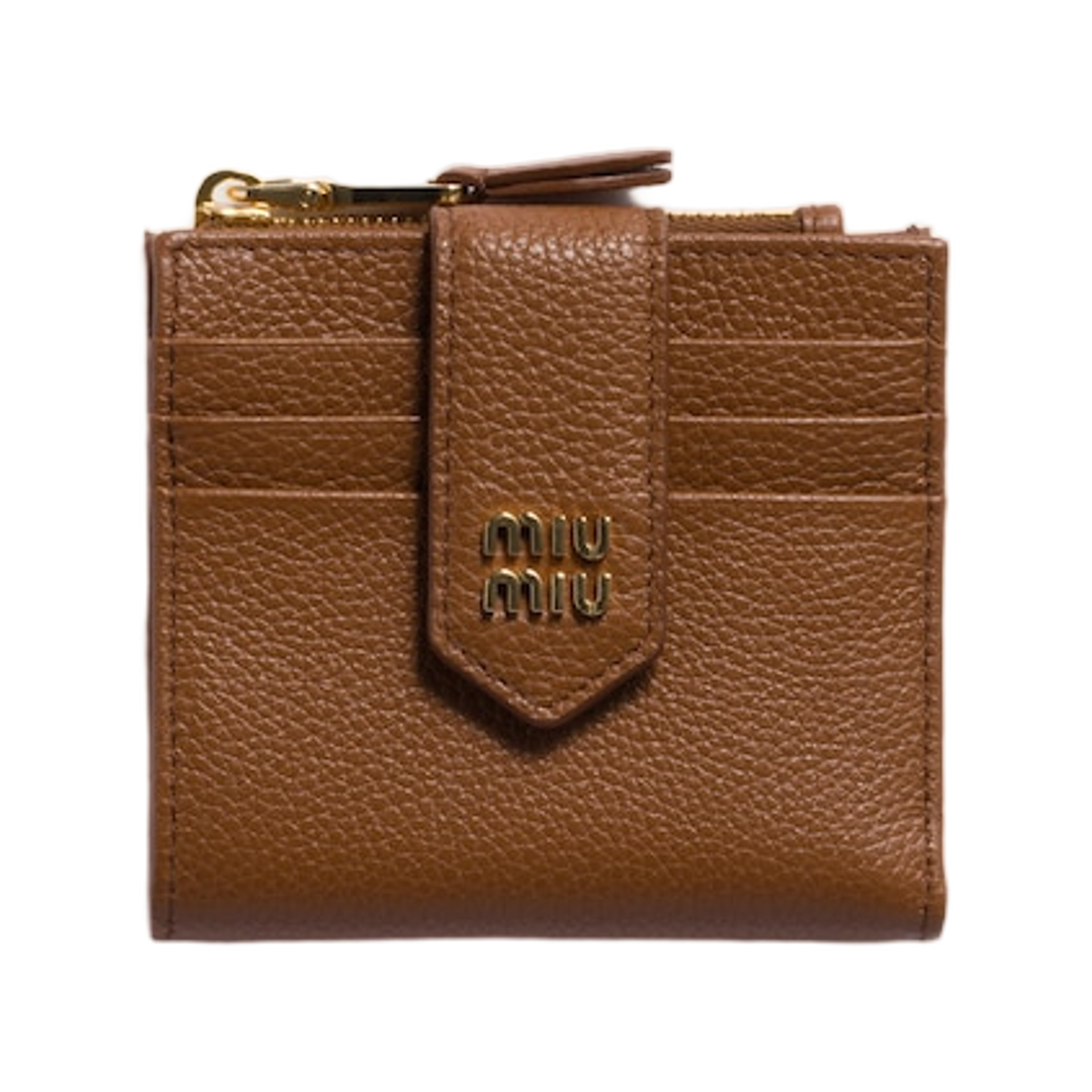 미우 미우 스몰 레더 월렛 꼬냑(Miu Miu Small Leather Wallet Cognac) - 1