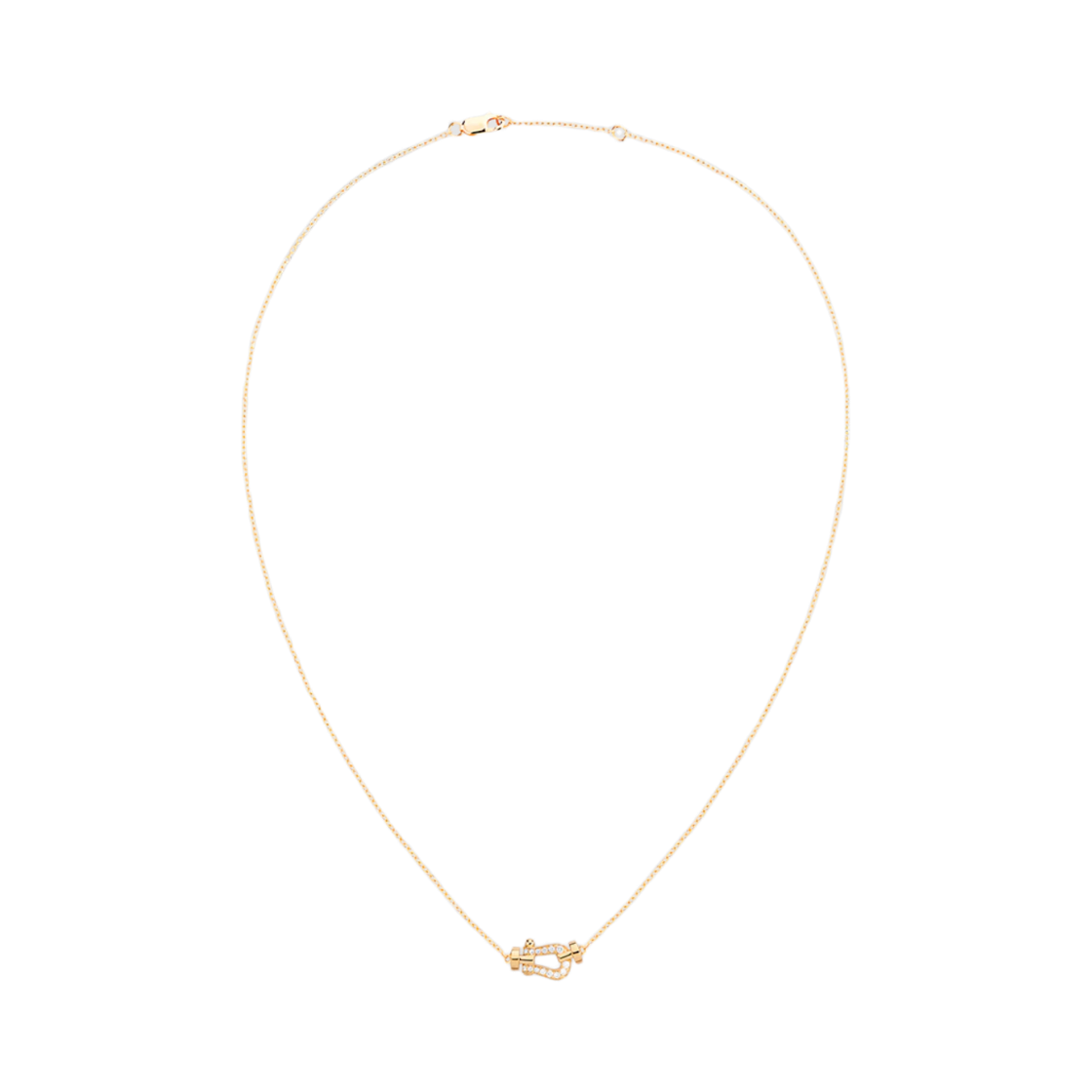 (W) 프레드 다이아몬드 스몰 포스텐 네크리스 18K 옐로우 골드((W) Fred Diamonds Small Force 10 Necklace 18K Yellow Gold)