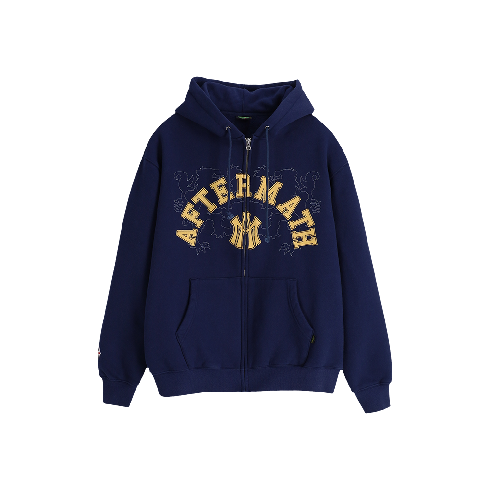 애프터매스 에이티엠 로고 집 후디 네이비(Aftermath Atm Logo Zip Hoodie Navy)