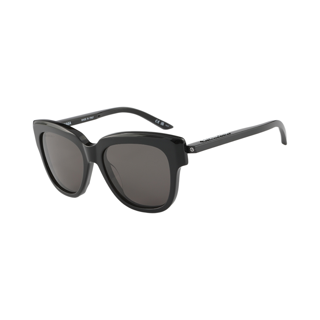 BB0160S001 (W) Balenciaga Square Acetate Sunglasses Black