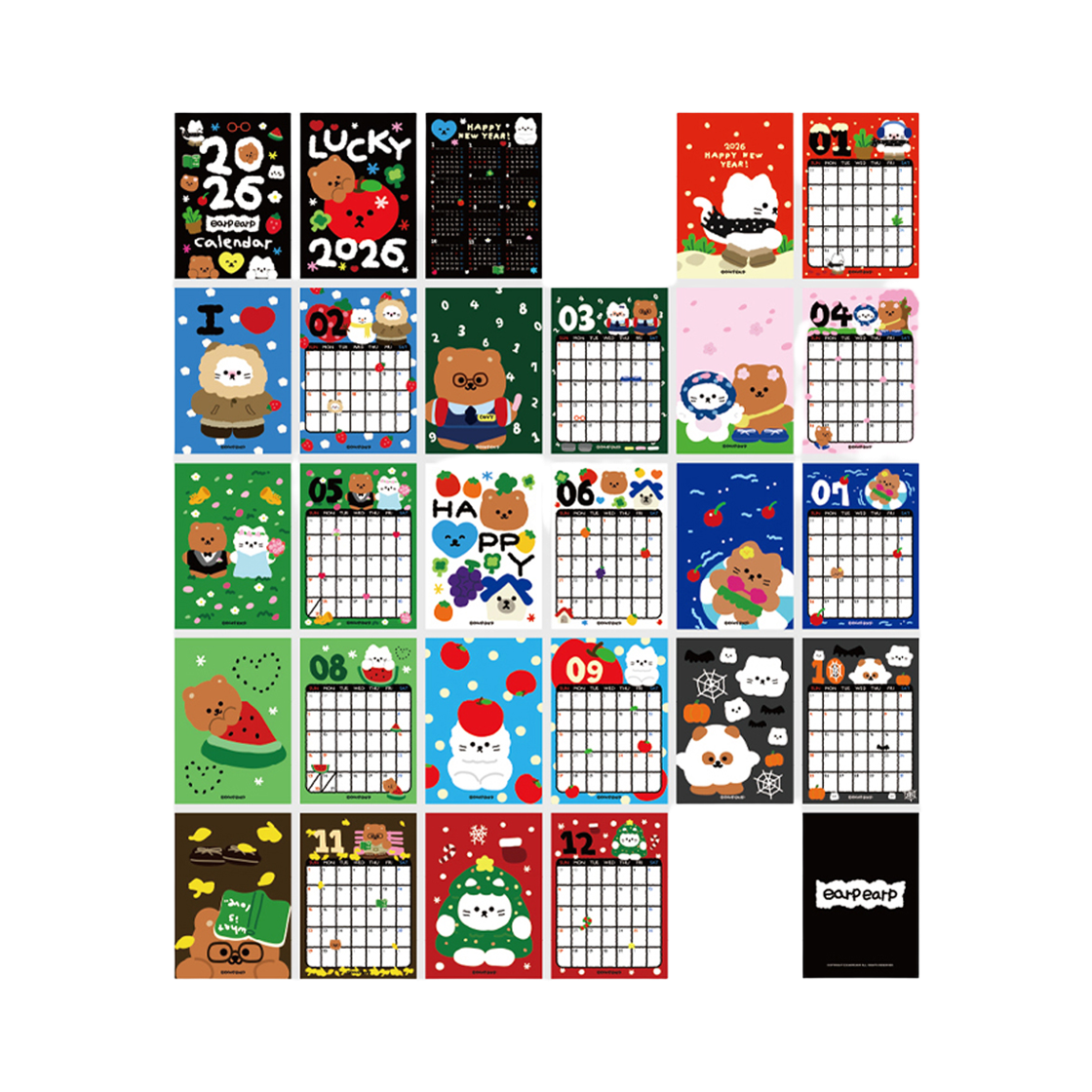 어프어프 2026 데스크 캘린더(earpearp 2026 Desk Calendar) - 2