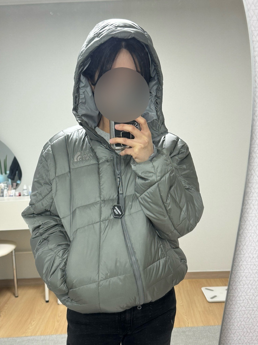 The North Face Wave LT On Jacket Gray 착용 스타일 - 2