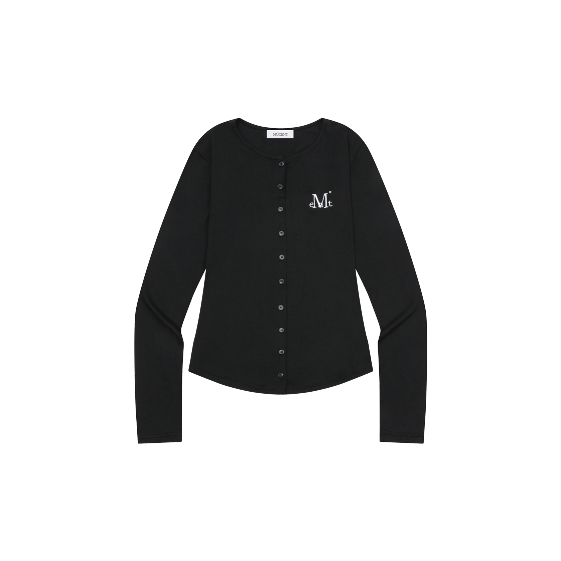 P0000BFX MUCENT Anz Slim Fit R-Neck Cardigan (5Color) Black
