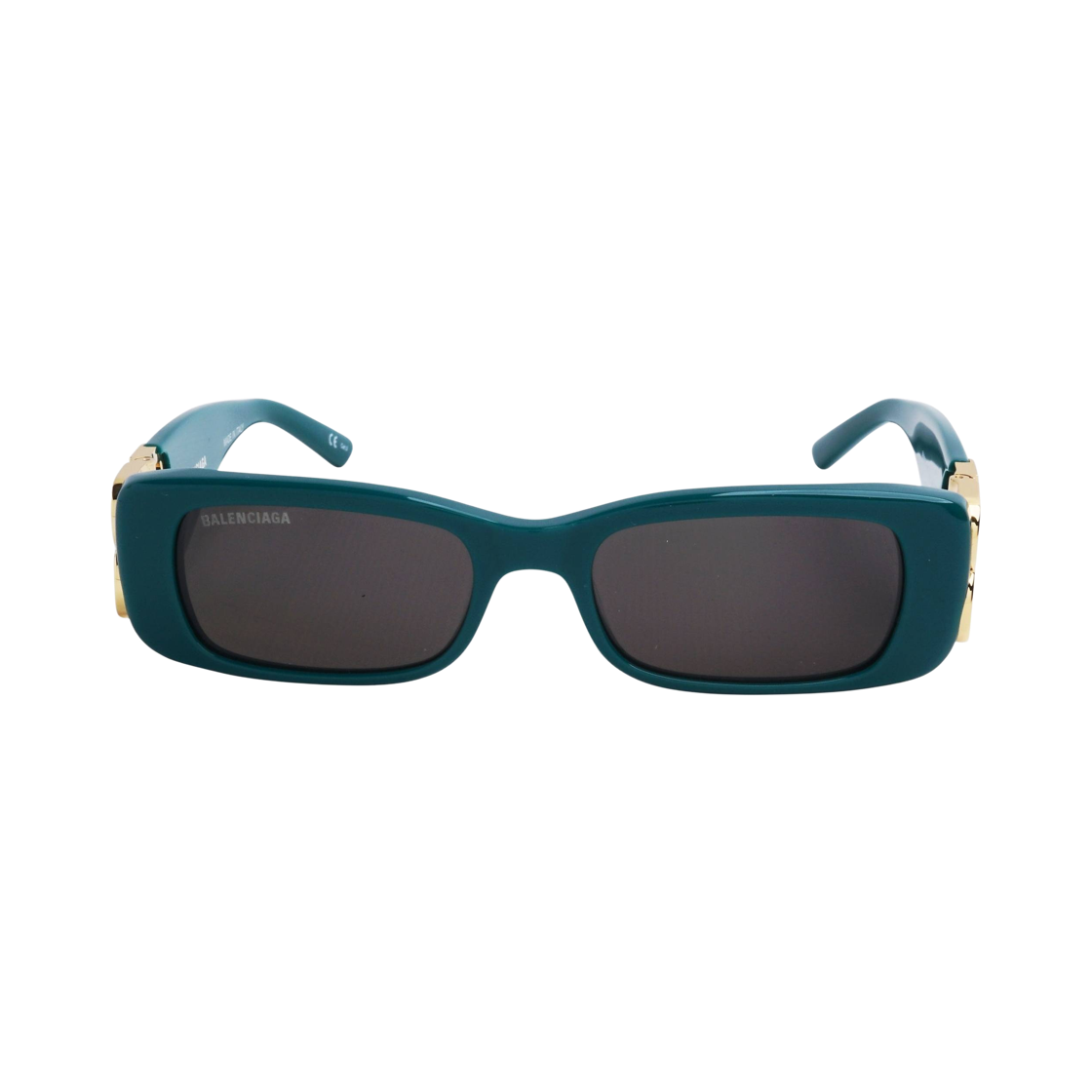 BB0096S006 (W) Balenciaga Dynasty Rectangle Sunglasses Green Grey