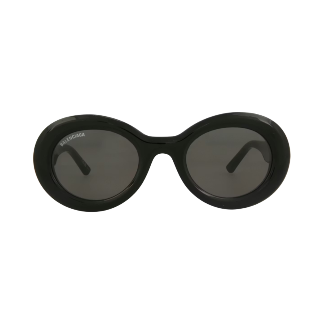 BB0074S001 Balenciaga Round Frame Acetate Sunglasses Black Grey