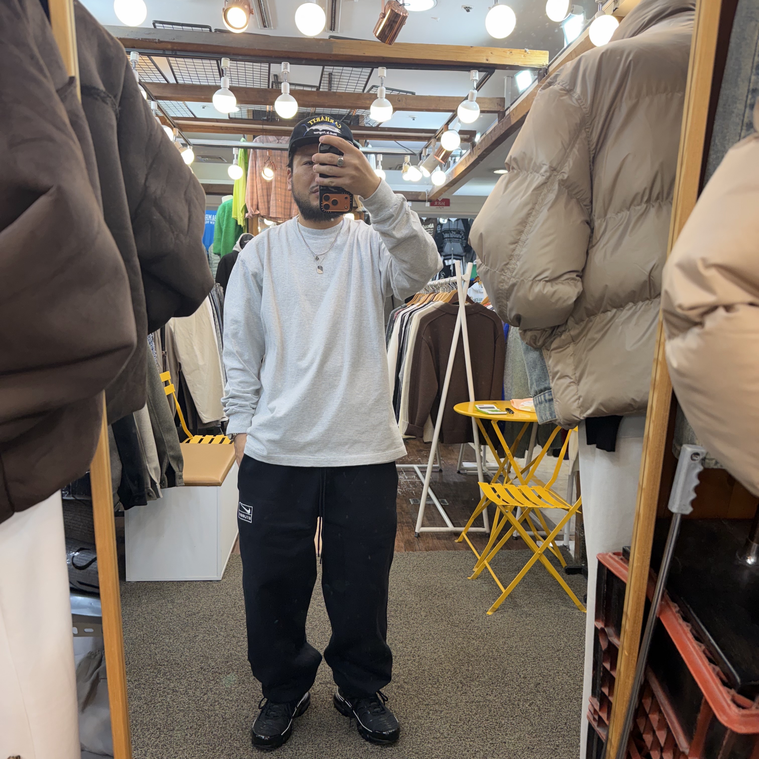 Nike x Stussy NRG Washed Fleece Pants Black (DO5296-010) 착용 스타일