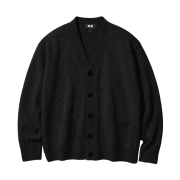 Uniqlo V-Neck Lambswool Cardigan Black - JP