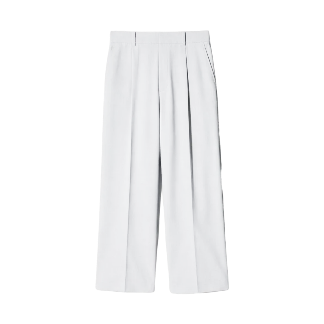 (W) 유니클로 턱 와이드 팬츠 톨 화이트 - JP((W) Uniqlo Tuck Wide Pants Tall White - JP) - 1