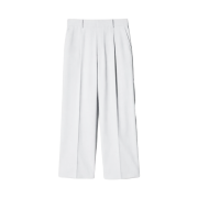 (W) Uniqlo Tuck Wide Pants Tall White - JP