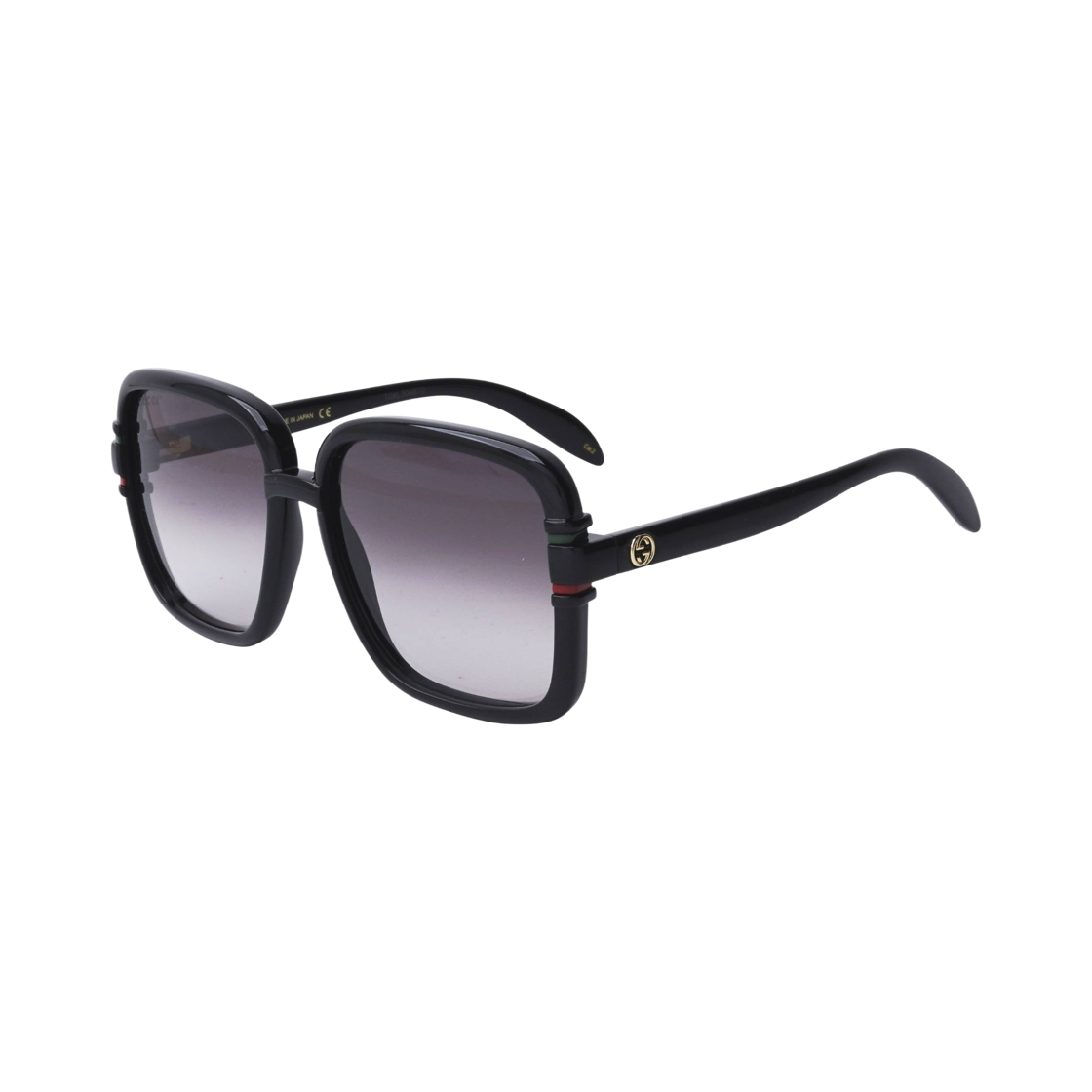 GG1066S-001 (W) Gucci Square Frame Sunglasses Black Gradient Grey