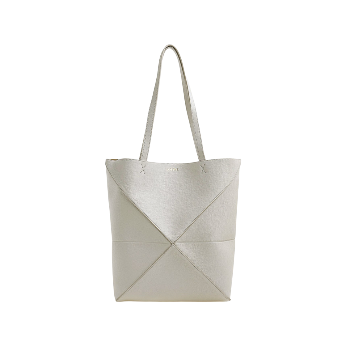 A779G50X89-1769 Loewe Midium Puzzle Fold Tote Bag in Soft Grain Calfskin Light Ghost