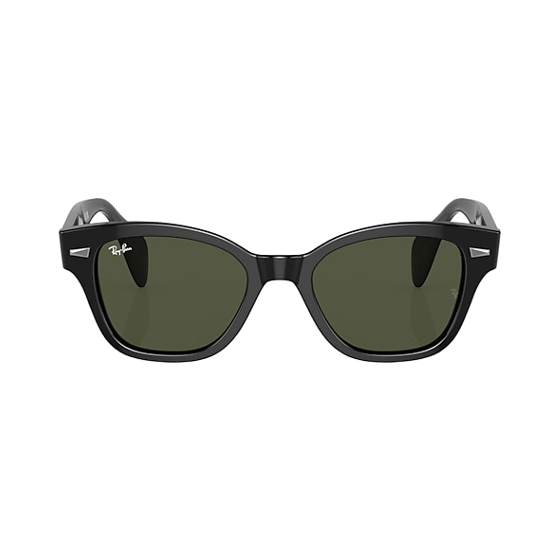 레이밴 RB0880S 스퀘어 폴리쉬드 블랙 프레임 그린 렌즈 로우 브릿지 핏(Ray-Ban RB0880S Square Polished Black Frame Green Lenses Low Bridge Fit) - 2