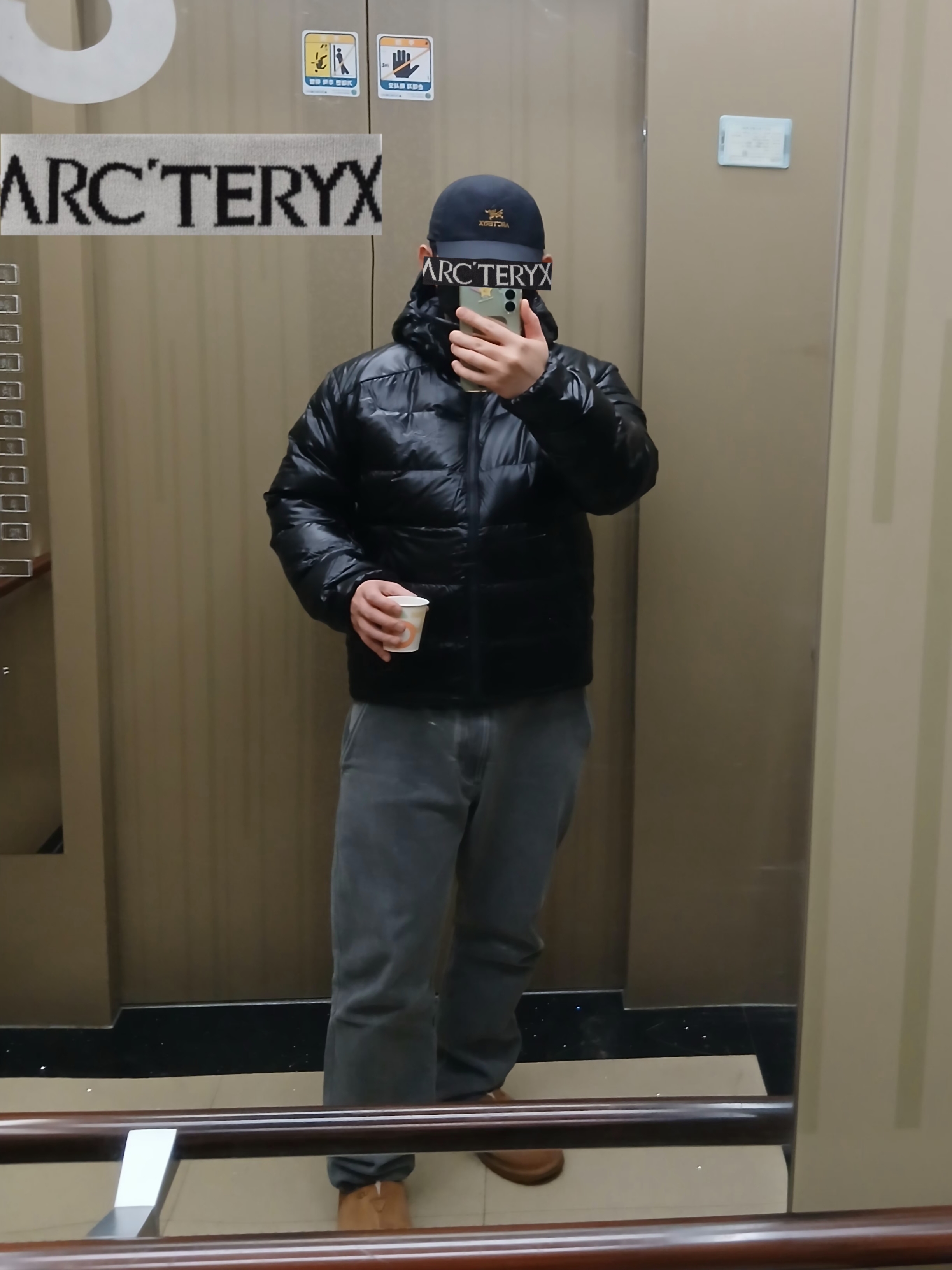 Arc'teryx Cerium SV Hoody Black, Arc'teryx Bird Word Cap 24K Black 착용 스타일 - 6
