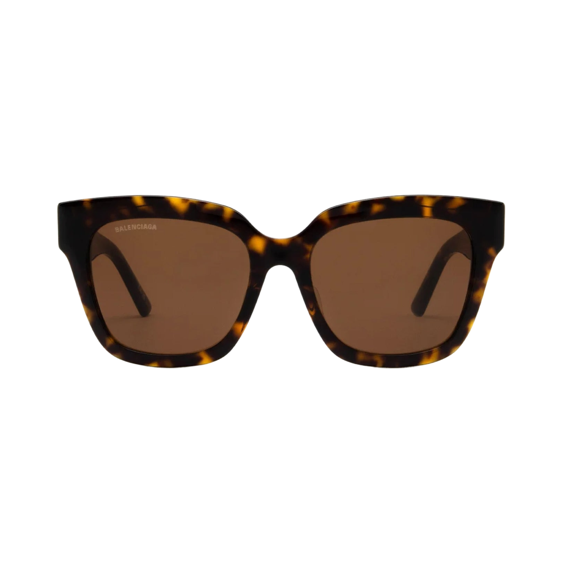 BB0237SA002 Balenciaga Square Tinted Sunglasses Havana Brown