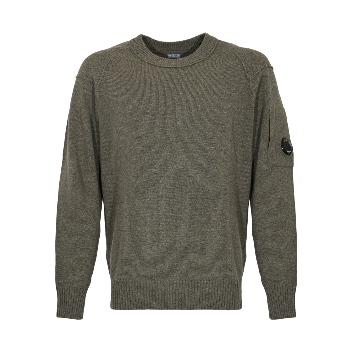 C.P. 컴퍼니 램스울 GRS 크루넥 렌즈 스웨터 건메탈 그레이 - 25FW(C.P. Company Lambswool GRS Crewneck Lens Sweater Gunmetal Grey - 25FW) - 1