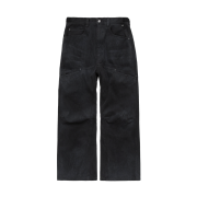 Polyteru Textured Narrow Pants Leopard Charcoal