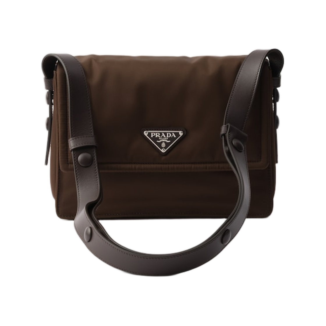 프라다 트래블러 스몰 패딩 리나일론 숄더백 시에나(Prada Traveller Small Padded Re-Nylon Shoulder Bag Sienna) - 1