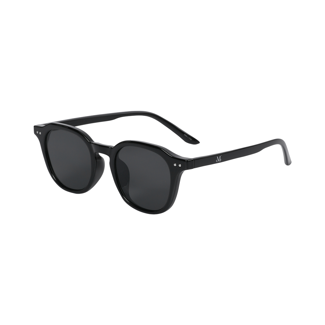 P0000BFR MUCENT Orca Tint Round Sunglasses Unisex (5Color) Black