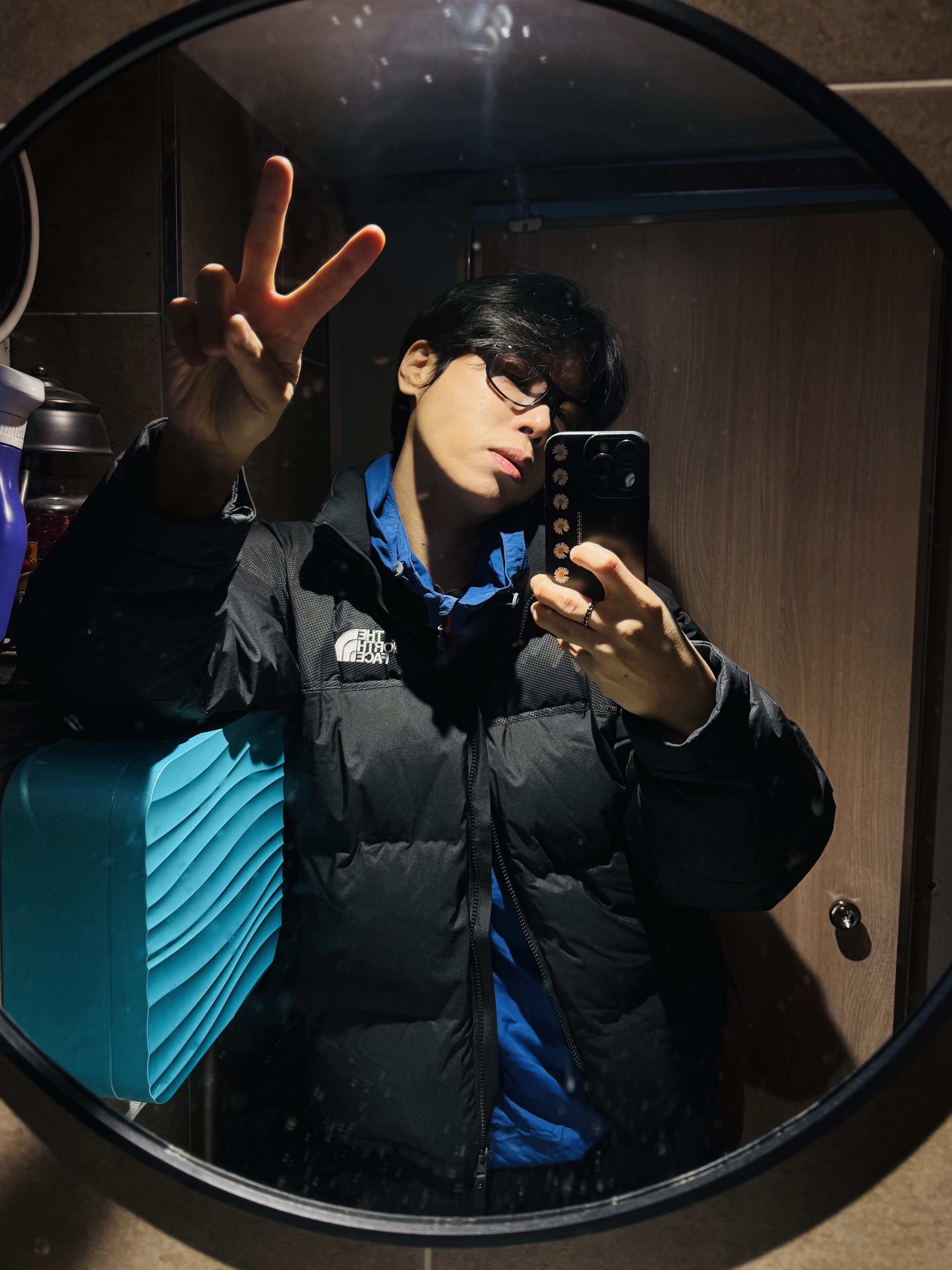 Ray-Ban Balorama Shiny Black Frame Grey Blue Light Filter Lense, Ray-Ban Balorama Polished Black Frame G-15 Green Polarized Lense High Bridge Fit 착용 스타일 - 1